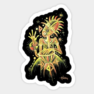 The African Drummer Sticker